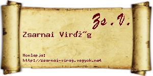 Zsarnai Virág névjegykártya