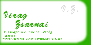 virag zsarnai business card